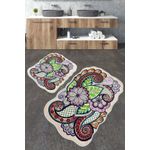 Casa si Gradina - Textile si covoare - Covoare - Covorase baie - Set covorase baie, L'essentiel Maison, multicolor, 60x100 cm si 50x60 cm, 100% poliester, antiderapant, 359CHL5250 - Infinity.ro