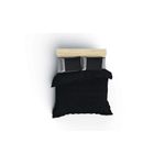 Casa si Gradina - Textile si covoare - Lenjerii de pat - Seturi de lenjerie - Set lenjerie pat dublu, L'essentiel Maison, negru gri, 200x220 cm, bumbac ranforce - Infinity.ro