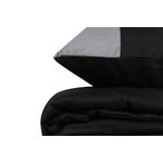 Casa si Gradina - Textile si covoare - Lenjerii de pat - Seturi de lenjerie - Set lenjerie pat dublu, L'essentiel Maison, negru gri, 200x220 cm, bumbac ranforce - Infinity.ro