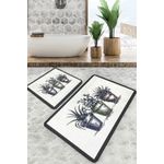 Casa si Gradina - Textile si covoare - Covoare - Covorase baie - Set covorase baie, L'essentiel Maison, multicolor, 60x100 cm si 50x60 cm, 100% poliester, antiderapant, 510CHL1102 - Infinity.ro