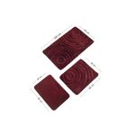 Casa si Gradina - Textile si covoare - Covoare - Covorase baie - Set covorase de baie, L'essentiel Maison, rosu, 40x60 cm, 50x60 cm, 60x100 cm, 100% acrilic, antiderapant - Infinity.ro