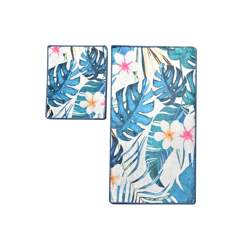 Casa si Gradina - Textile si covoare - Covoare - Covorase baie - Set covorase de baie, L'essentiel Maison, multicolor, 50x60 cm si 60x100 cm, 100% poliester, antiderapant, 359CHL2374 - Infinity.ro