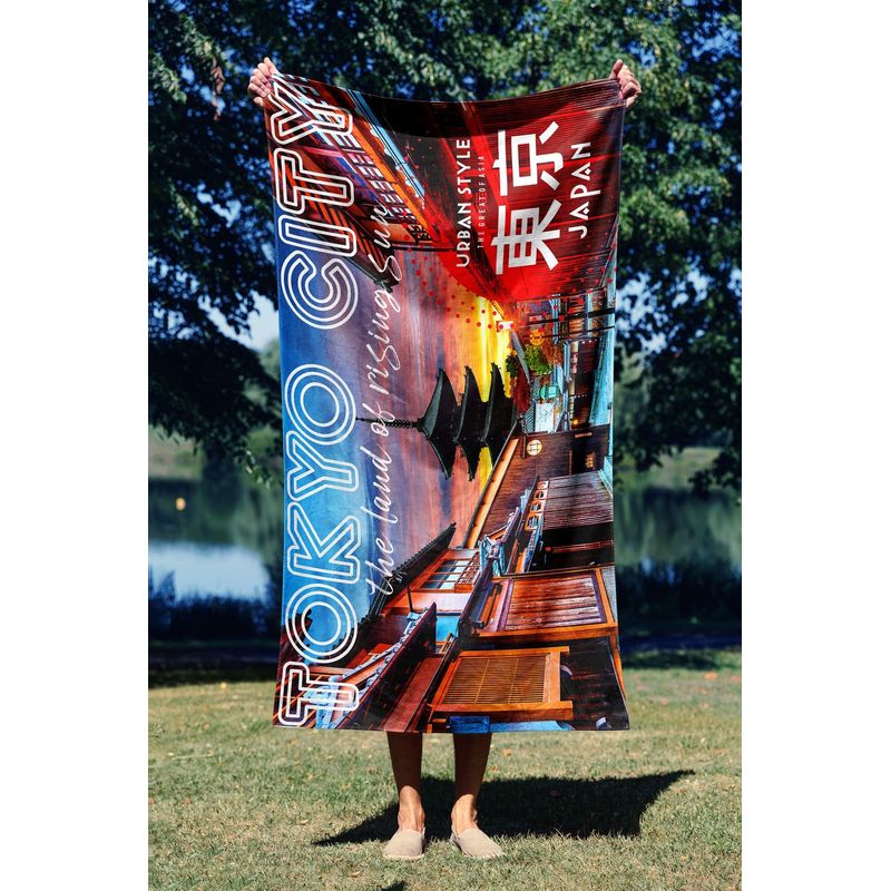 Casa si Gradina - Textile si covoare - Textile baie - Prosoape - Prosop de plaja, L'essentiel Maison, multicolor, 70x130 cm, microfibra, 450AST1145 - Infinity.ro
