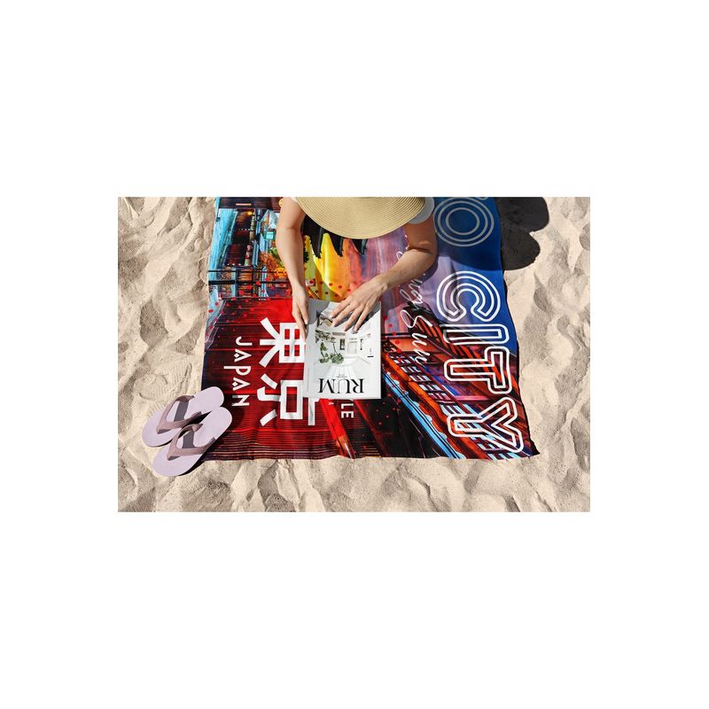 Casa si Gradina - Textile si covoare - Textile baie - Prosoape - Prosop de plaja, L'essentiel Maison, multicolor, 70x130 cm, microfibra, 450AST1145 - Infinity.ro