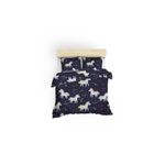 Casa si Gradina - Textile si covoare - Lenjerii de pat - Lenjerii copii - Set lenjerie pat dublu, L'essentiel Maison, albastru inchis, alb, galben, 200x220 cm, 65% bumbac, 35% poliester - Infinity.ro