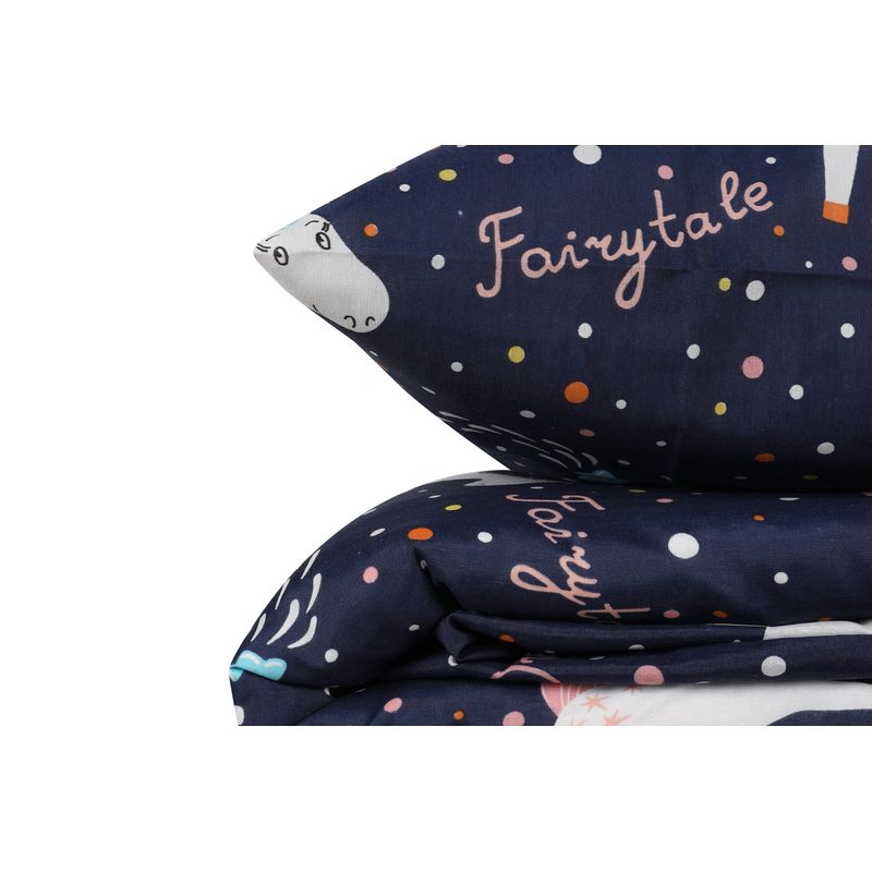 Casa si Gradina - Textile si covoare - Lenjerii de pat - Lenjerii copii - Set lenjerie pat dublu, L'essentiel Maison, albastru inchis, alb, galben, 200x220 cm, 65% bumbac, 35% poliester - Infinity.ro