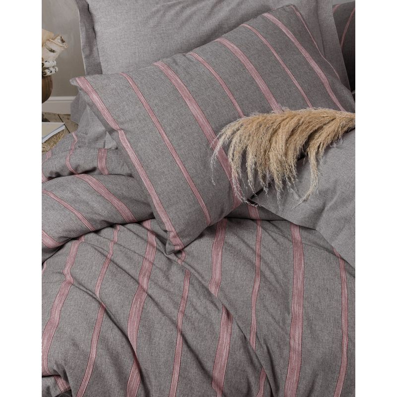 Casa si Gradina - Textile si covoare - Lenjerii de pat - Seturi de lenjerie - Set lenjerie de pat dublu, L'essentiel Maison, gri, 200x220 cm, bumbac poliester, 129CTN4479 - Infinity.ro