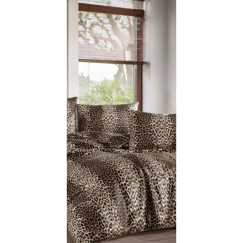 Casa si Gradina - Textile si covoare - Lenjerii de pat - Seturi de lenjerie - Set lenjerie de pat dublu, L'essentiel Maison, maro bej, 200x220 cm, bumbac poliester - Infinity.ro