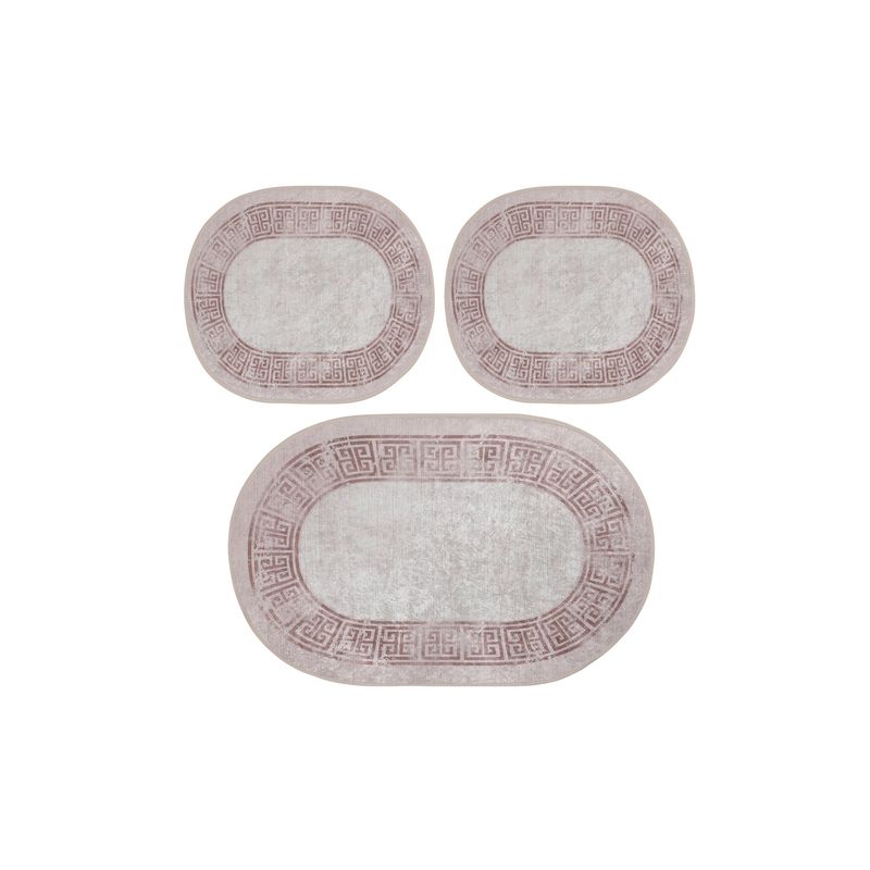 Casa si Gradina - Textile si covoare - Covoare - Covorase baie - Set covorase baie, L'essentiel Maison, multicolor, 60x100 cm + 2x50x60 cm, 100% poliester, antiderapant, 359CHL5320 - Infinity.ro