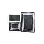 Casa si Gradina - Textile si covoare - Covoare - Covorase baie - Set covorase de baie, L'essentiel Maison, antracit, 60x100 cm, 50x60 cm, 40x60 cm, 100% acrilic, antibacterian, lavabil la masina - Infinity.ro