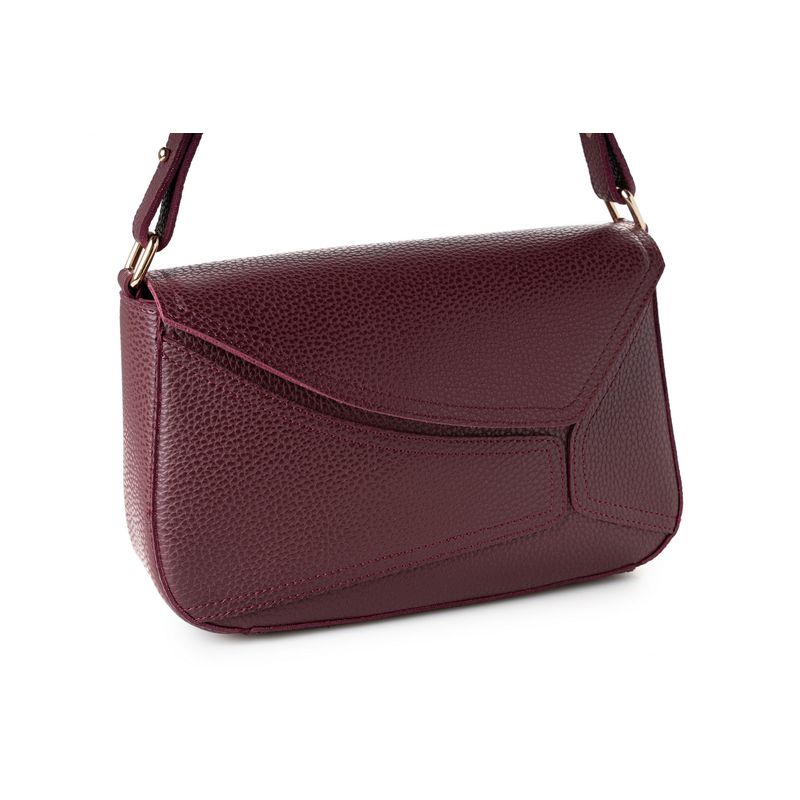 Fashion, accesorii si bijuterii - Femei - Accesorii femei - Genti si rucsacuri femei - Geanta de umar, Lucky Bees, piele polivinilica, rosu bordo, 28x10x17 cm - Infinity.ro