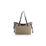 Fashion, accesorii si bijuterii - Femei - Accesorii femei - Genti si rucsacuri femei - Geanta tote, Lucky Bees, dama, crem si maro, 37x15x28 cm, piele polivinilica - Infinity.ro