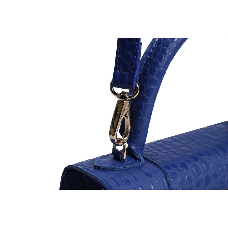 Fashion, accesorii si bijuterii - Femei - Accesorii femei - Genti si rucsacuri femei - Geanta de mana, Lucky Bees, piele polivinilica, sax blue, 23x8x14 cm - Infinity.ro