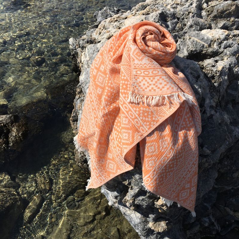 Casa si Gradina - Textile si covoare - Textile baie - Prosoape - Prosop de plaja, L'essentiel Maison, portocaliu, 90x170 cm, 100% bumbac - Infinity.ro