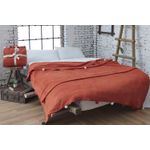 Casa si Gradina - Textile si covoare - Pături și cuverturi - Pături - Patura, L'essentiel Maison, rosu tigla, 150x200 cm, bumbac-acrilic-poliester - Infinity.ro