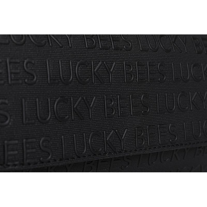 Fashion, accesorii si bijuterii - Femei - Accesorii femei - Genti si rucsacuri femei - Geanta crossbody, Lucky Bees, piele de polivinil, negru, 22x5x15 cm - Infinity.ro