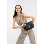 Fashion, accesorii si bijuterii - Femei - Accesorii femei - Genti si rucsacuri femei - Geanta de umar, Lucky Bees, piele poliuretanica, negru, 26x10x20 cm - Infinity.ro