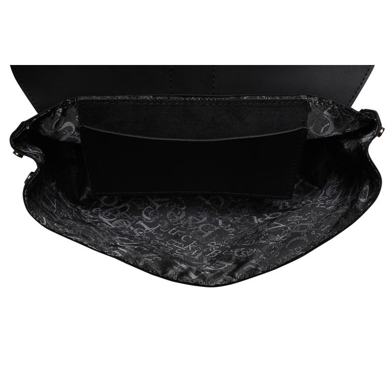 Fashion, accesorii si bijuterii - Femei - Accesorii femei - Genti si rucsacuri femei - Geanta de umar, Lucky Bees, piele poliuretanica, negru, 26x10x20 cm - Infinity.ro