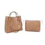 Fashion, accesorii si bijuterii - Femei - Accesorii femei - Genti si rucsacuri femei - Geanta de umar, Lucky Bees, piele polivinilica, camel, 36x12x33 cm - Infinity.ro