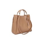 Fashion, accesorii si bijuterii - Femei - Accesorii femei - Genti si rucsacuri femei - Geanta de umar, Lucky Bees, piele polivinilica, camel, 36x12x33 cm - Infinity.ro