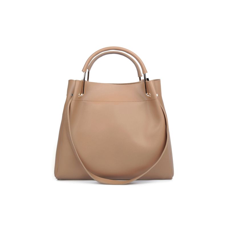 Fashion, accesorii si bijuterii - Femei - Accesorii femei - Genti si rucsacuri femei - Geanta de umar, Lucky Bees, piele polivinilica, camel, 36x12x33 cm - Infinity.ro