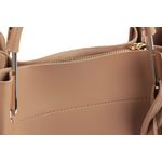 Fashion, accesorii si bijuterii - Femei - Accesorii femei - Genti si rucsacuri femei - Geanta de umar, Lucky Bees, piele polivinilica, camel, 36x12x33 cm - Infinity.ro