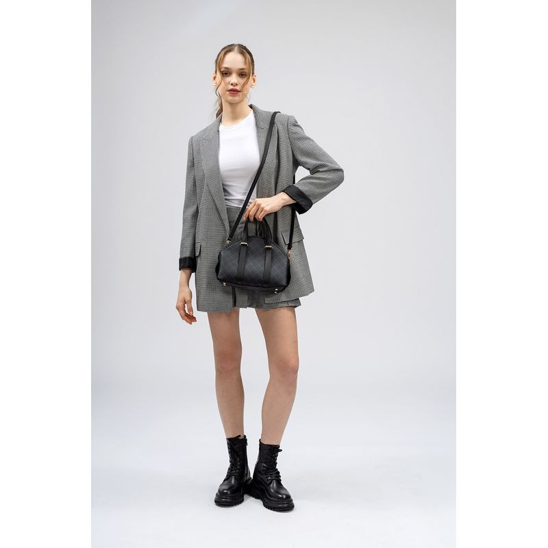 Fashion, accesorii si bijuterii - Femei - Accesorii femei - Genti si rucsacuri femei - Geanta de mana, Lucky Bees, dama, negru, 27x10x20 cm, piele ecologica - Infinity.ro