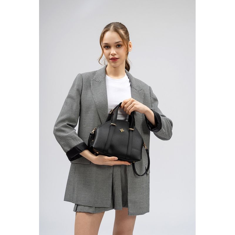 Fashion, accesorii si bijuterii - Femei - Accesorii femei - Genti si rucsacuri femei - Geanta de mana, Lucky Bees, dama, negru, 27x10x20 cm, piele ecologica - Infinity.ro