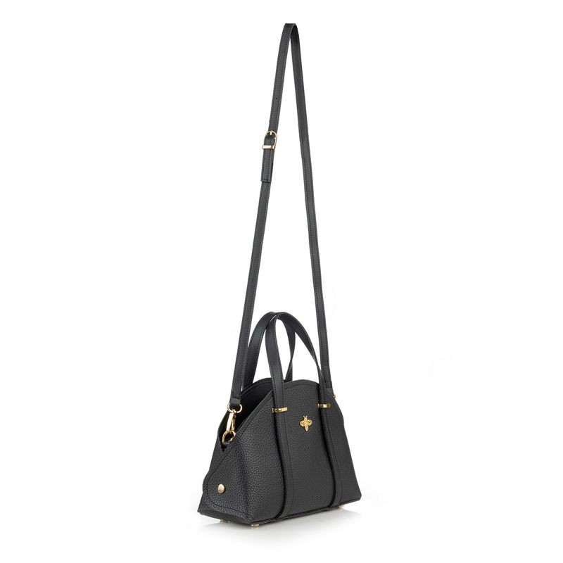 Fashion, accesorii si bijuterii - Femei - Accesorii femei - Genti si rucsacuri femei - Geanta de mana, Lucky Bees, dama, negru, 27x10x20 cm, piele ecologica - Infinity.ro