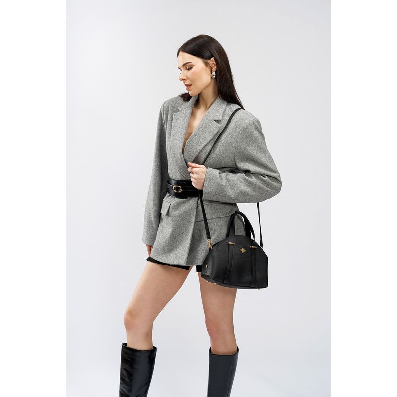 Fashion, accesorii si bijuterii - Femei - Accesorii femei - Genti si rucsacuri femei - Geanta de mana, Lucky Bees, dama, negru, 27x10x20 cm, piele ecologica - Infinity.ro