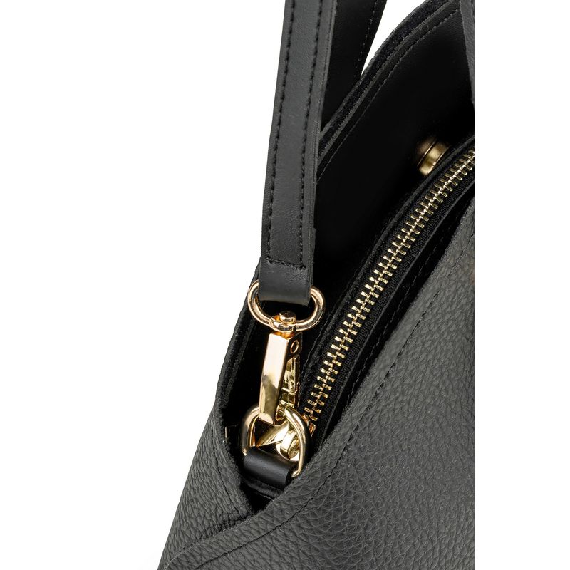 Fashion, accesorii si bijuterii - Femei - Accesorii femei - Genti si rucsacuri femei - Geanta de mana, Lucky Bees, dama, negru, 27x10x20 cm, piele ecologica - Infinity.ro