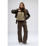 Fashion, accesorii si bijuterii - Femei - Accesorii femei - Genti si rucsacuri femei - Rucsac, Lucky Bees, dama, crem maro, 34x13x35 cm, piele sintetica - Infinity.ro