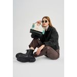 Fashion, accesorii si bijuterii - Femei - Accesorii femei - Genti si rucsacuri femei - Geanta crossbody, Lucky Bees, piele polivinilica, crem, verde inchis, 23x10x16 cm - Infinity.ro