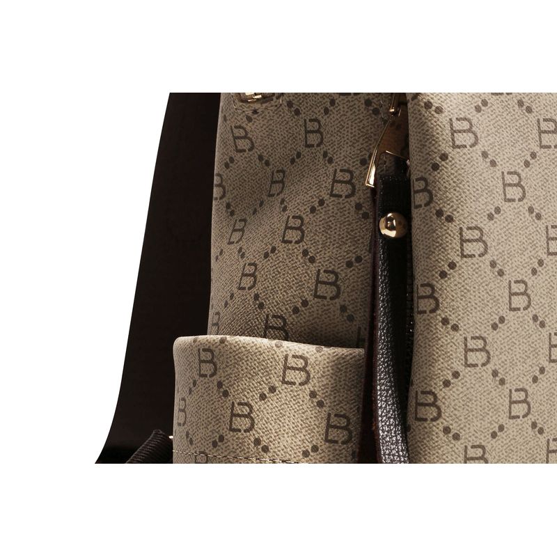 Fashion, accesorii si bijuterii - Femei - Accesorii femei - Genti si rucsacuri femei - Rucsac, Lucky Bees, dama, crem maro, 34x13x35 cm, piele sintetica - Infinity.ro