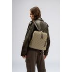 Fashion, accesorii si bijuterii - Femei - Accesorii femei - Genti si rucsacuri femei - Rucsac, Lucky Bees, dama, crem maro, 34x13x35 cm, piele sintetica - Infinity.ro