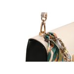 Fashion, accesorii si bijuterii - Femei - Accesorii femei - Genti si rucsacuri femei - Geanta crossbody, Lucky Bees, piele polivinilica, crem, verde inchis, 23x10x16 cm - Infinity.ro