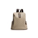 Fashion, accesorii si bijuterii - Femei - Accesorii femei - Genti si rucsacuri femei - Rucsac, Lucky Bees, dama, crem maro, 34x13x35 cm, piele sintetica - Infinity.ro