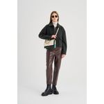 Fashion, accesorii si bijuterii - Femei - Accesorii femei - Genti si rucsacuri femei - Geanta crossbody, Lucky Bees, piele polivinilica, crem, verde inchis, 23x10x16 cm - Infinity.ro