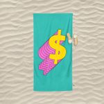 Casa si Gradina - Textile si covoare - Textile baie - Prosoape - Prosop de plaja, L'essentiel Maison, verde, 75x150 cm, 60% bumbac 40% poliester, lavabil la masina - Infinity.ro