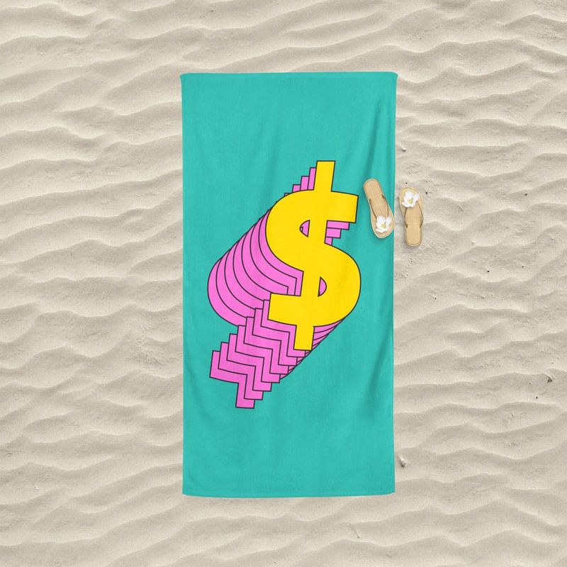 Casa si Gradina - Textile si covoare - Textile baie - Prosoape - Prosop de plaja, L'essentiel Maison, verde, 75x150 cm, 60% bumbac 40% poliester, lavabil la masina - Infinity.ro