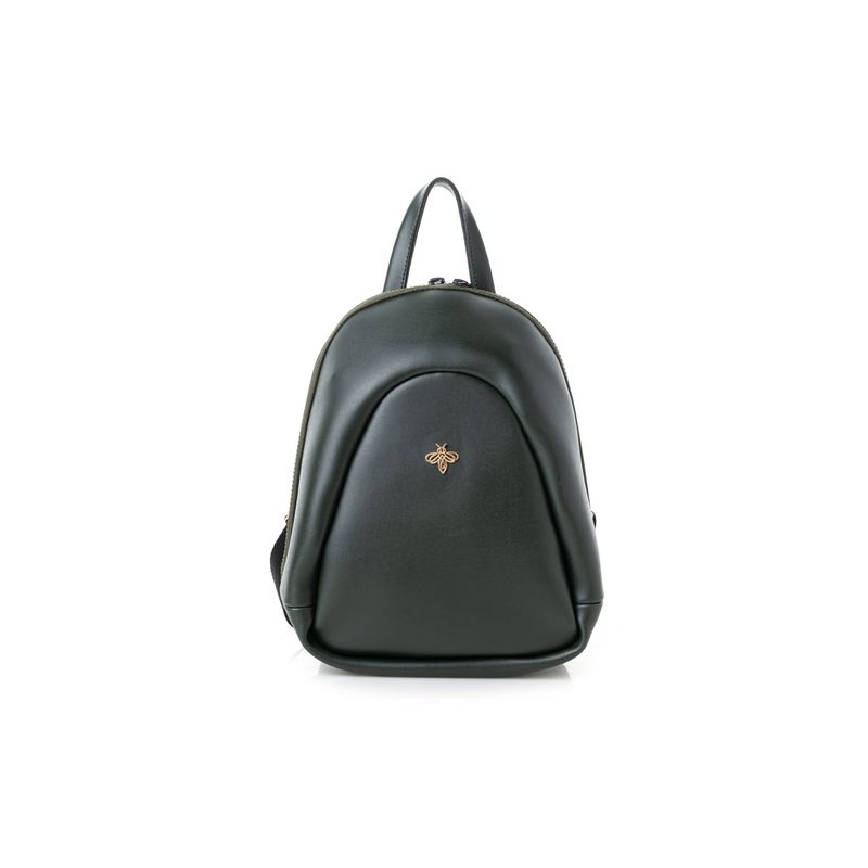 Fashion, accesorii si bijuterii - Femei - Accesorii femei - Genti si rucsacuri femei - Rucsac, Lucky Bees, piele polivinilica, verde inchis, 23x11x27 cm - Infinity.ro