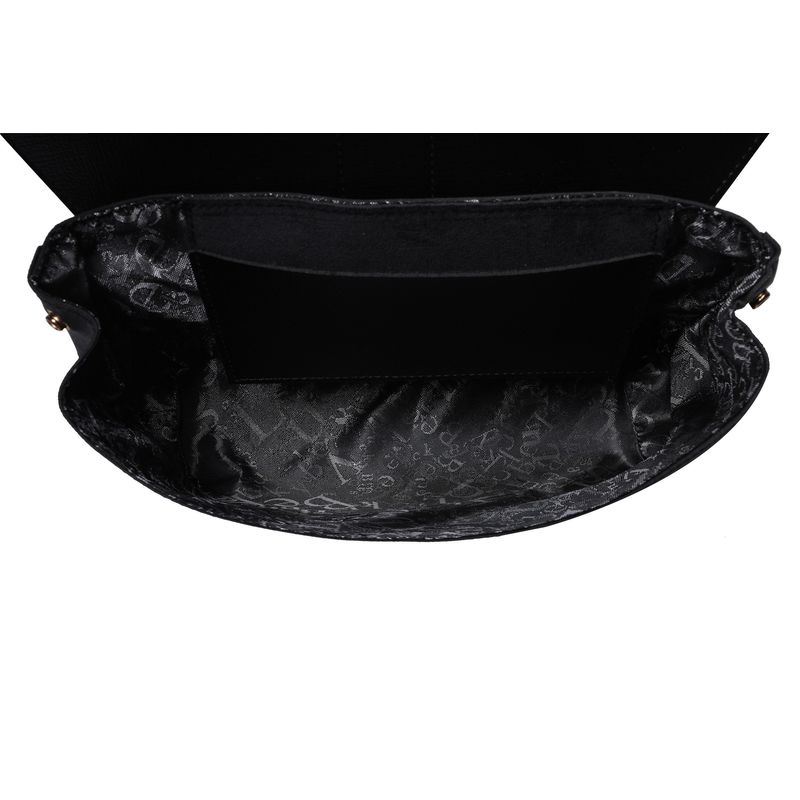 Fashion, accesorii si bijuterii - Femei - Accesorii femei - Genti si rucsacuri femei - Geanta de umar, Lucky Bees, piele polivinilica, negru, 26x10x20 cm - Infinity.ro