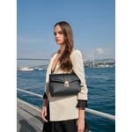 Fashion, accesorii si bijuterii - Femei - Accesorii femei - Genti si rucsacuri femei - Geanta de umar, Lucky Bees, piele polivinilica, negru, 26x10x20 cm - Infinity.ro