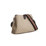 Fashion, accesorii si bijuterii - Femei - Accesorii femei - Genti si rucsacuri femei - Geanta de umar, Lucky Bees, dama, crem maro, 29x13x21 cm, piele sintetica - Infinity.ro