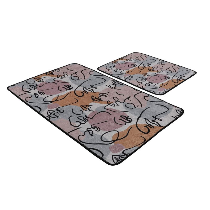 Casa si Gradina - Textile si covoare - Covoare - Covorase baie - Set covorase de baie, L'essentiel Maison, multicolor, 60x100 cm + 50x60 cm, 100% poliester, antiderapant, 510CHL1186 - Infinity.ro