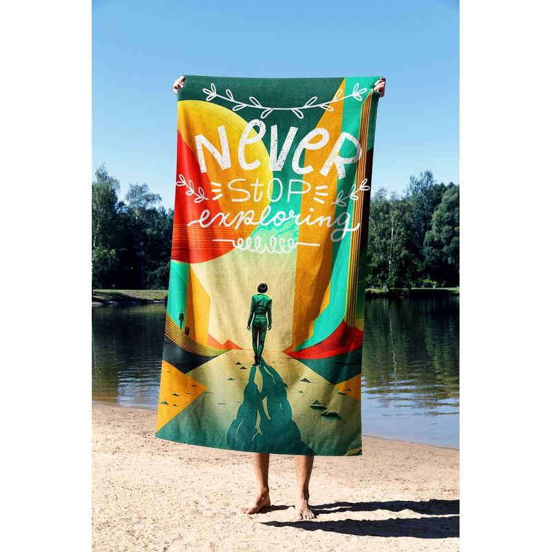 Casa si Gradina - Textile si covoare - Textile baie - Prosoape - Prosop de plaja, L'essentiel Maison, multicolor, 70x130 cm, microfibra, 450AST1130 - Infinity.ro