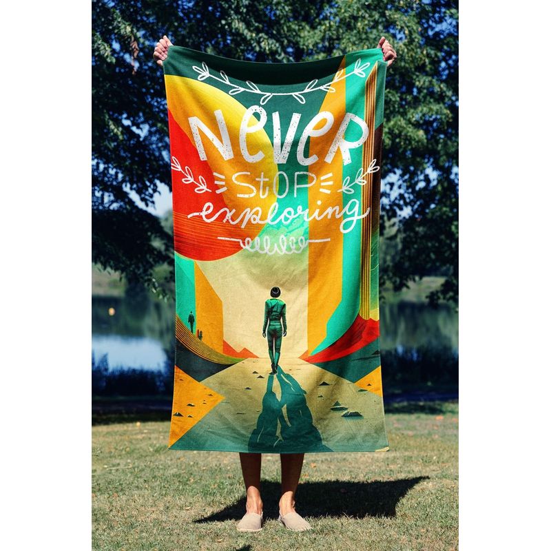 Casa si Gradina - Textile si covoare - Textile baie - Prosoape - Prosop de plaja, L'essentiel Maison, multicolor, 70x130 cm, microfibra, 450AST1130 - Infinity.ro