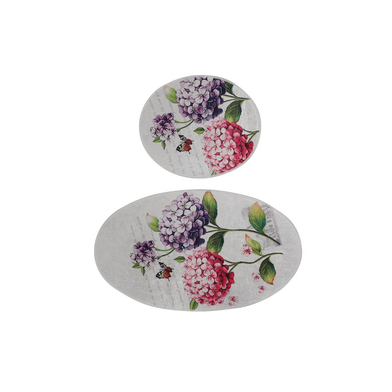 Casa si Gradina - Textile si covoare - Covoare - Covorase baie - Set covorase de baie, L'essentiel Maison, multicolor, 50x60 cm si 60x100 cm, 100% poliester, antiderapant, 359CHL2396 - Infinity.ro