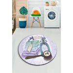 Casa si Gradina - Textile si covoare - Covoare - Covorase baie - Covoras de baie, L'essentiel Maison, liliac, alb, menta, maro, 200 cm, 100% poliester, antiderapant - Infinity.ro