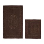 Casa si Gradina - Textile si covoare - Covoare - Covorase baie - Set covorase de baie, L'essentiel Maison, maro inchis, 50x60 cm si 60x100 cm, 100% bumbac, antiderapant - Infinity.ro